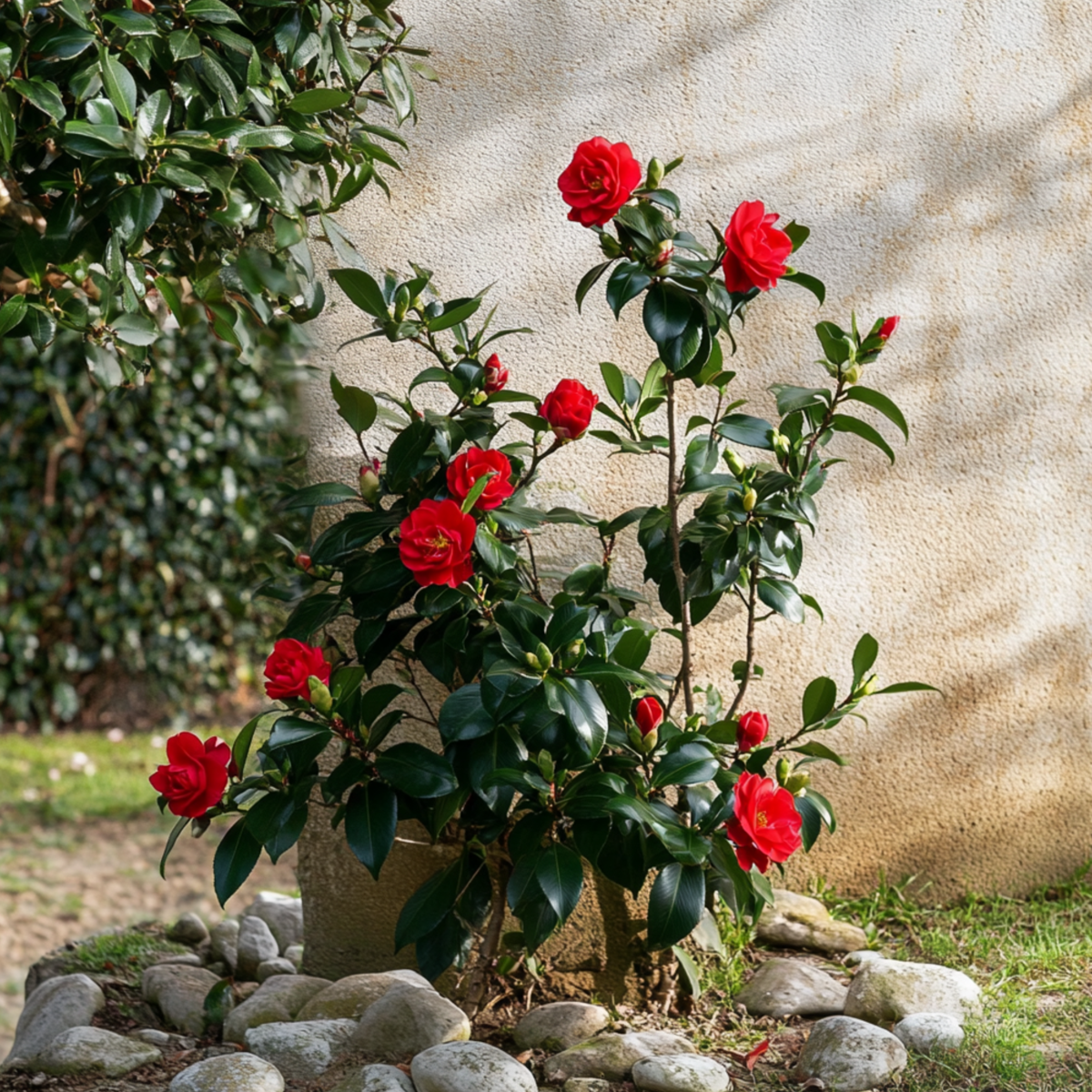 Camellia japonica 'Lady Campbell' - Set van 2 - Roos