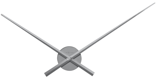 NeXtime Clocks 70cm aluminum wall clock with black hands, modern design, large round face for home or office decor