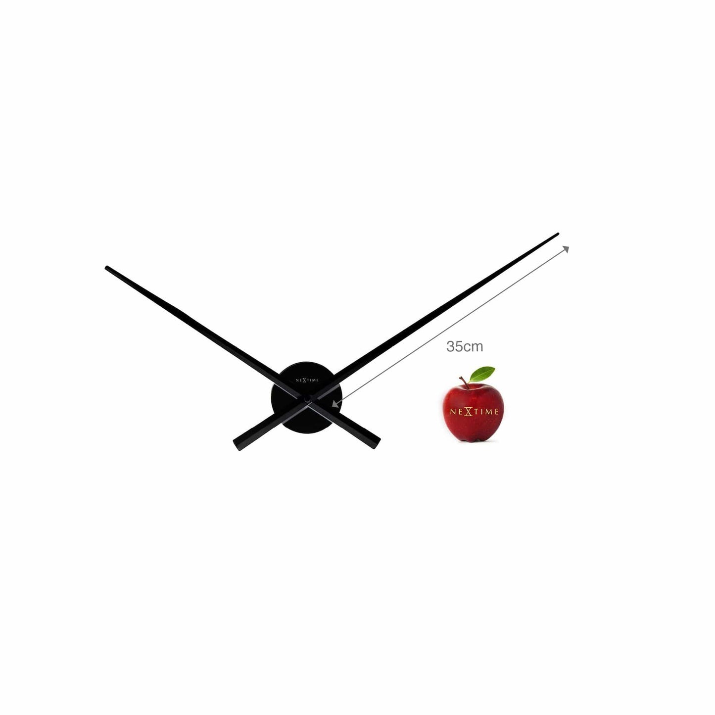 Large 70cm aluminum wall clock with minimalist black hands by NeXtime Clocks, modern design for stylish home decor.