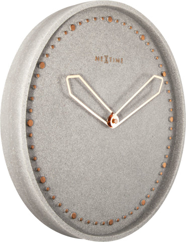 NeXtime Clocks wall clock, 35 cm diameter, polyresin cross design, decorative timepiece with a detailed cross shape on a light background.