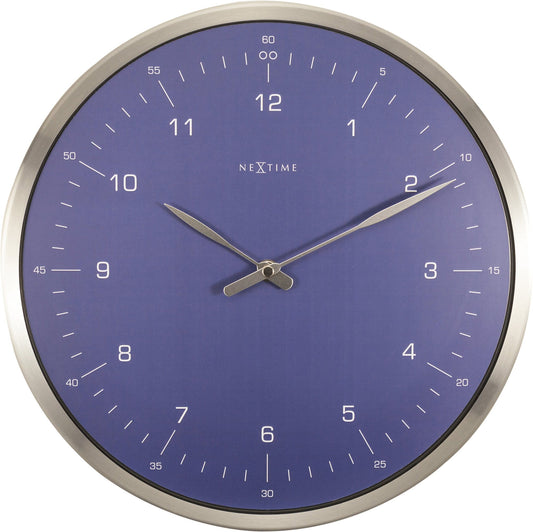 Wall clock- 33 cm - Metal - Dome Shaped Glass- '60 Minutes'