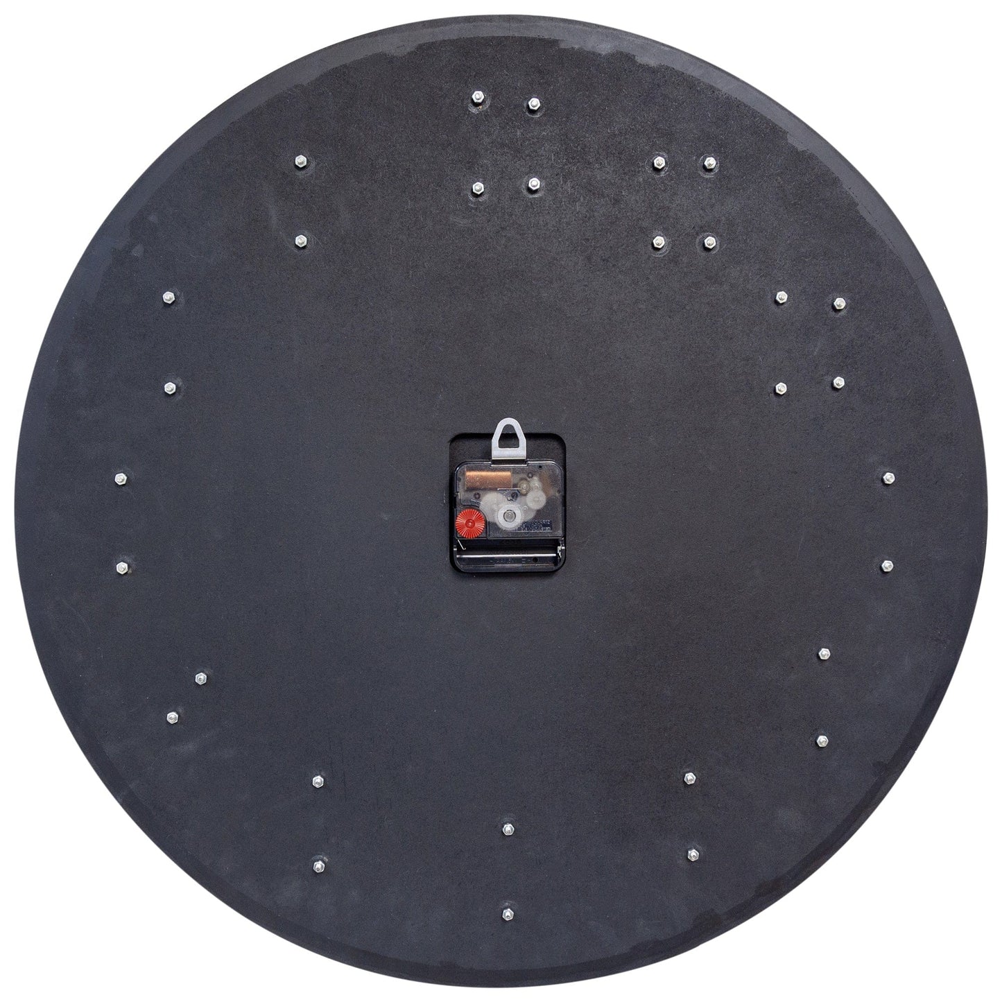 NeXtime wandklok van 50cm met stille werking, houten en metalen afwerking, model "Precious" aan de achterkant.