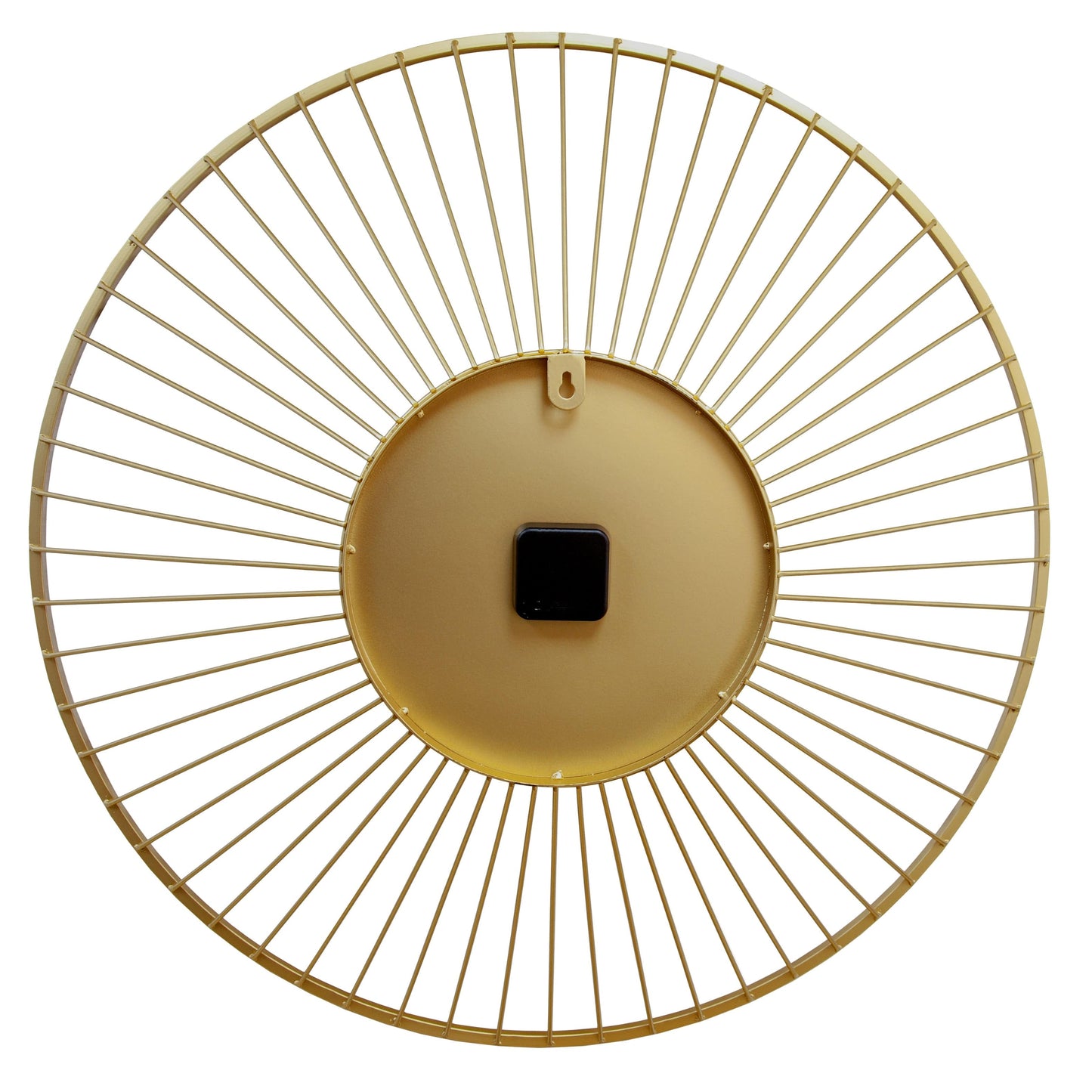 Gouden metalen wandklok van 80 cm Ø met minimalistisch ontwerp, model Vasco Round van NeXtime Clocks
