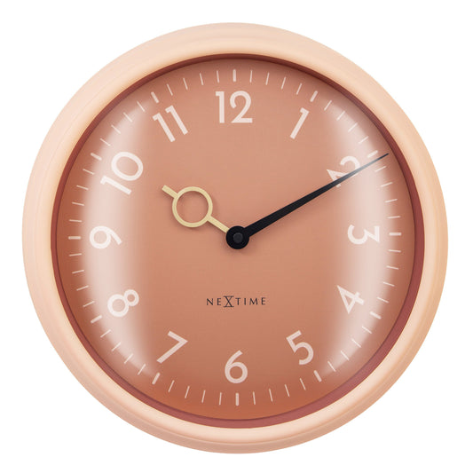 NeXtime Golden Hour Wall Clock, 30.5cm silent ABS clock with a stylish design, front view showing the clock face.