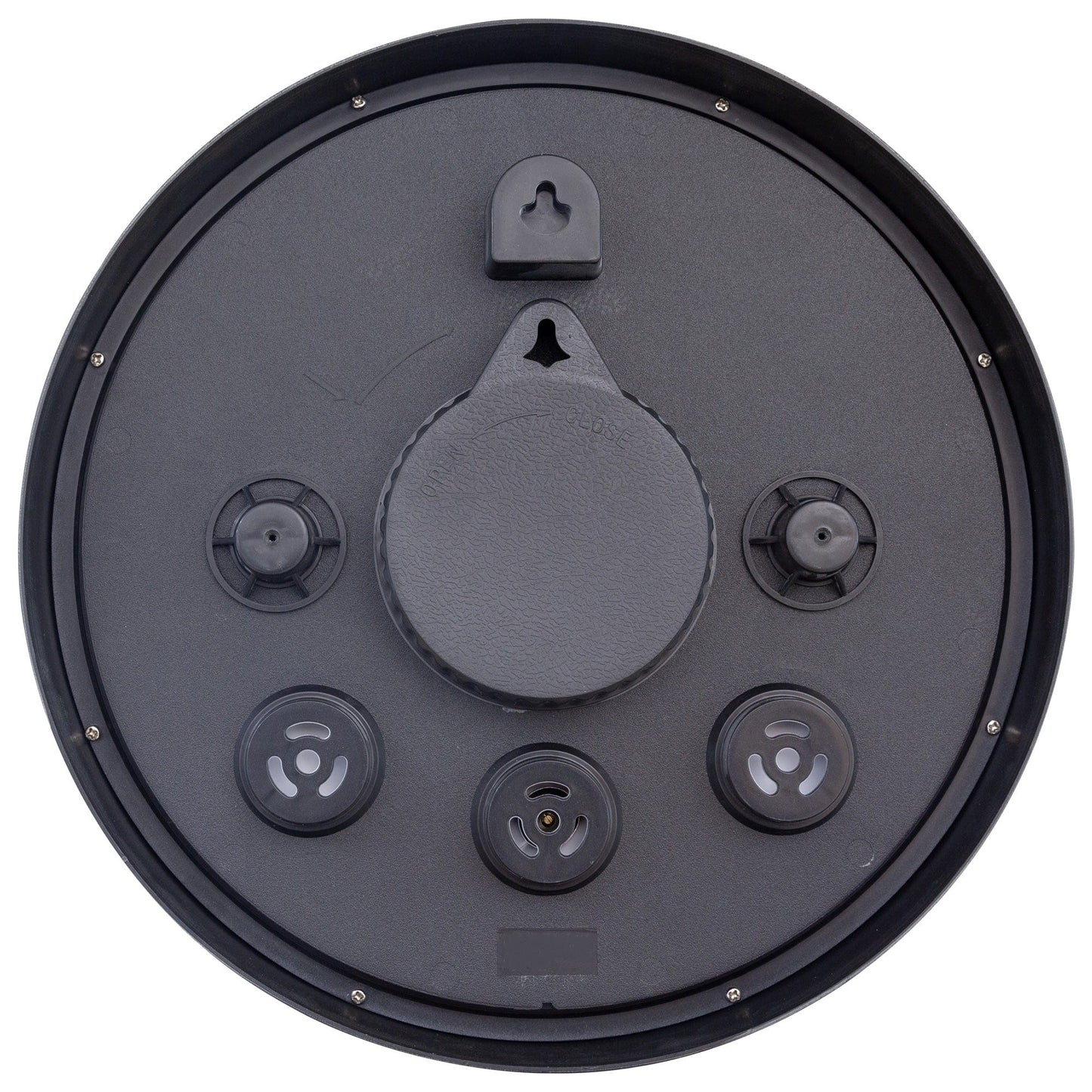 NeXtime outdoor garden clock, 30.5 cm weatherproof outdoor clock with Anethium design, showing the clock face and durable frame.