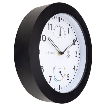 NeXtime Clocks garden weatherproof wall clock with 25.5 cm diameter, Daisy design, suitable for outdoor use.