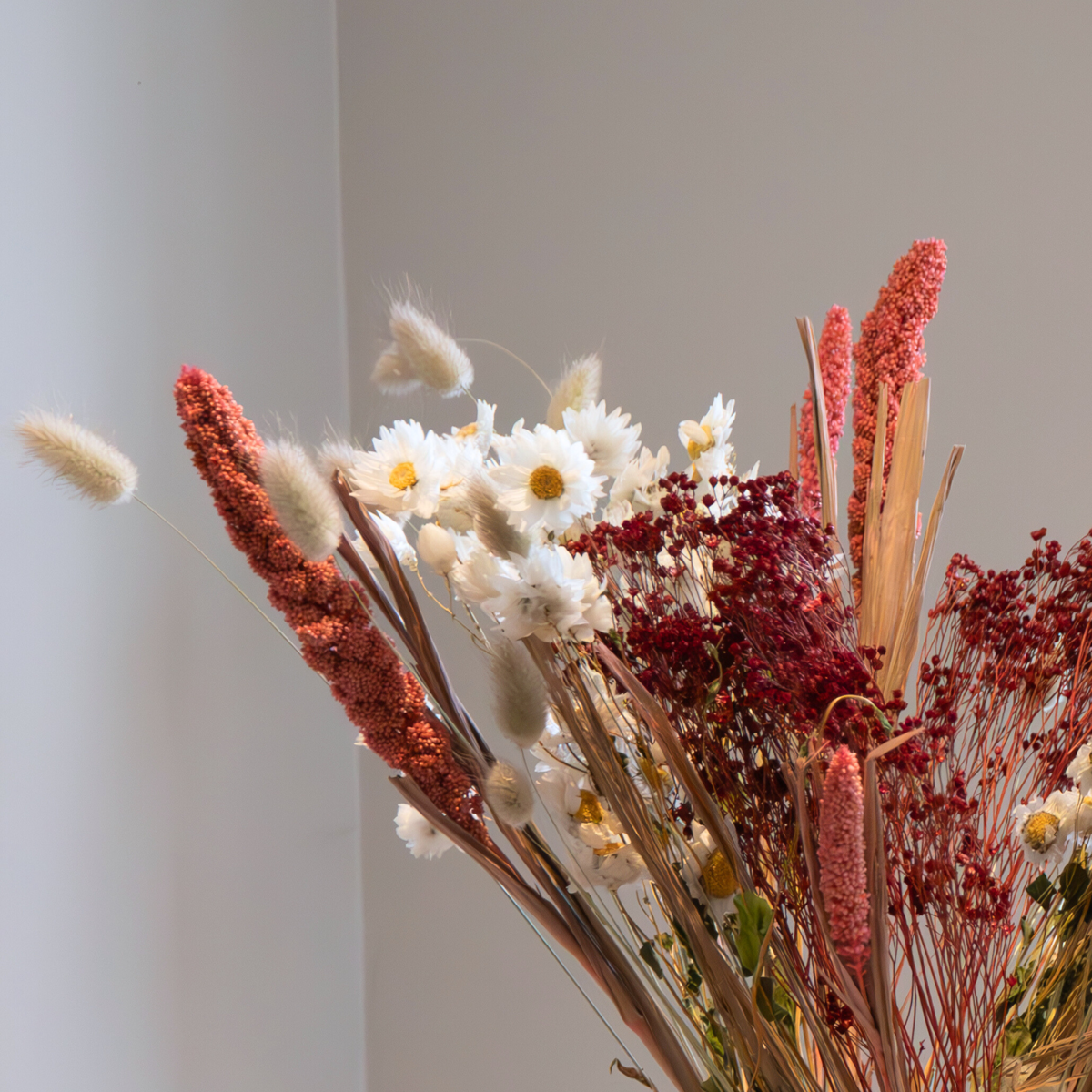 Boeket 'Lady in Red' - Droogbloemen