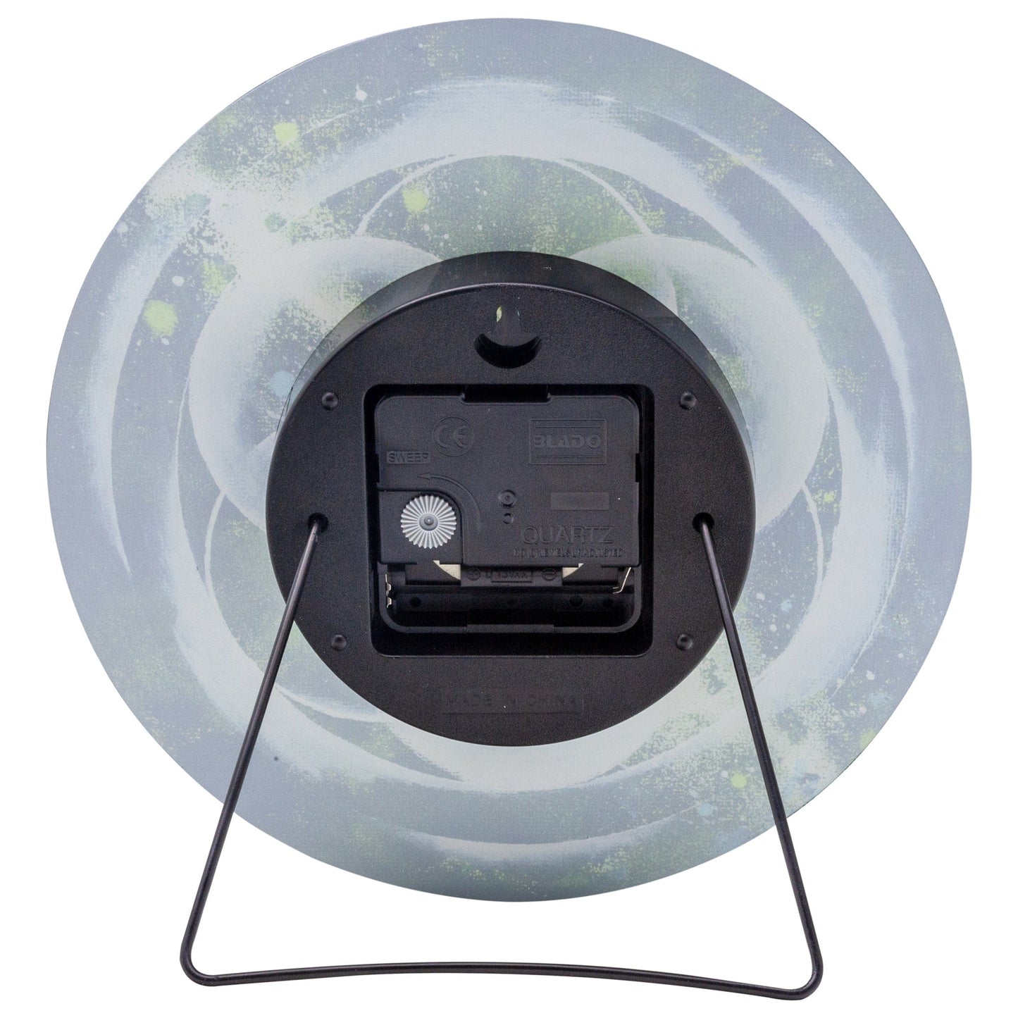 NeXtime Cosmo tafelklok van 20cm met groene wijzerplaat, stil, van gehard glas, geschikt voor tafel of muur.