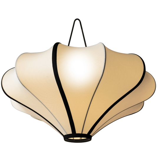 NeXtime Clocks Lumi 60cm lantern-style elastic fabric lamp shade with a soft, diffused glow and modern design.