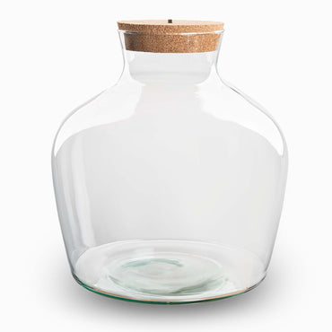 Terrarium with cork - Fat Joe + led cork - Closed terrarium ↑ 30 cm