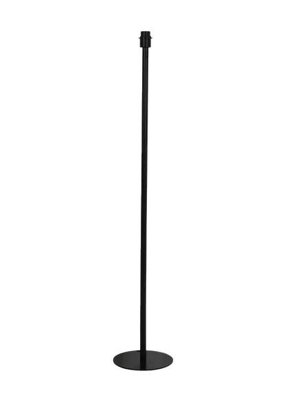 Black metal floor lamp stand with E27 socket, 157x35 cm, designed for universal lighting in modern home decor.