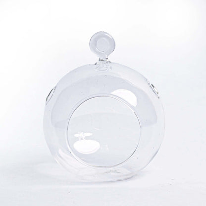 Clear glass Christmas ball with pinecone and reindeer moss decoration by Florazo NL, perfect for holiday ornaments and decor.