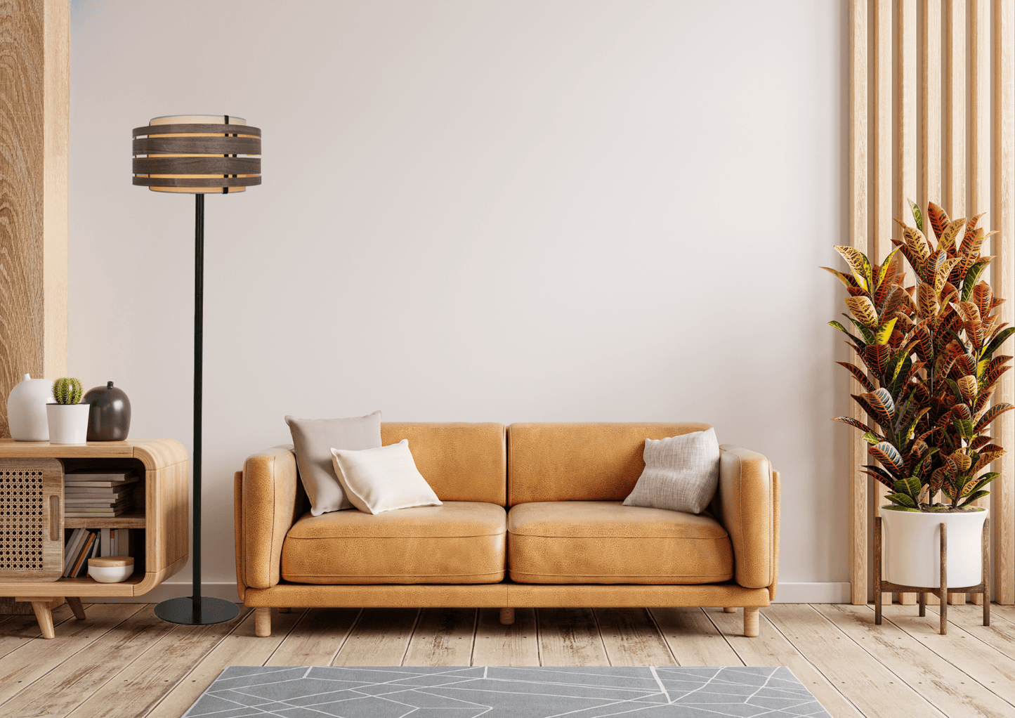 Floor Lamp Stand (Universal E27) 157x35 cm -Metal-Black "Beam"