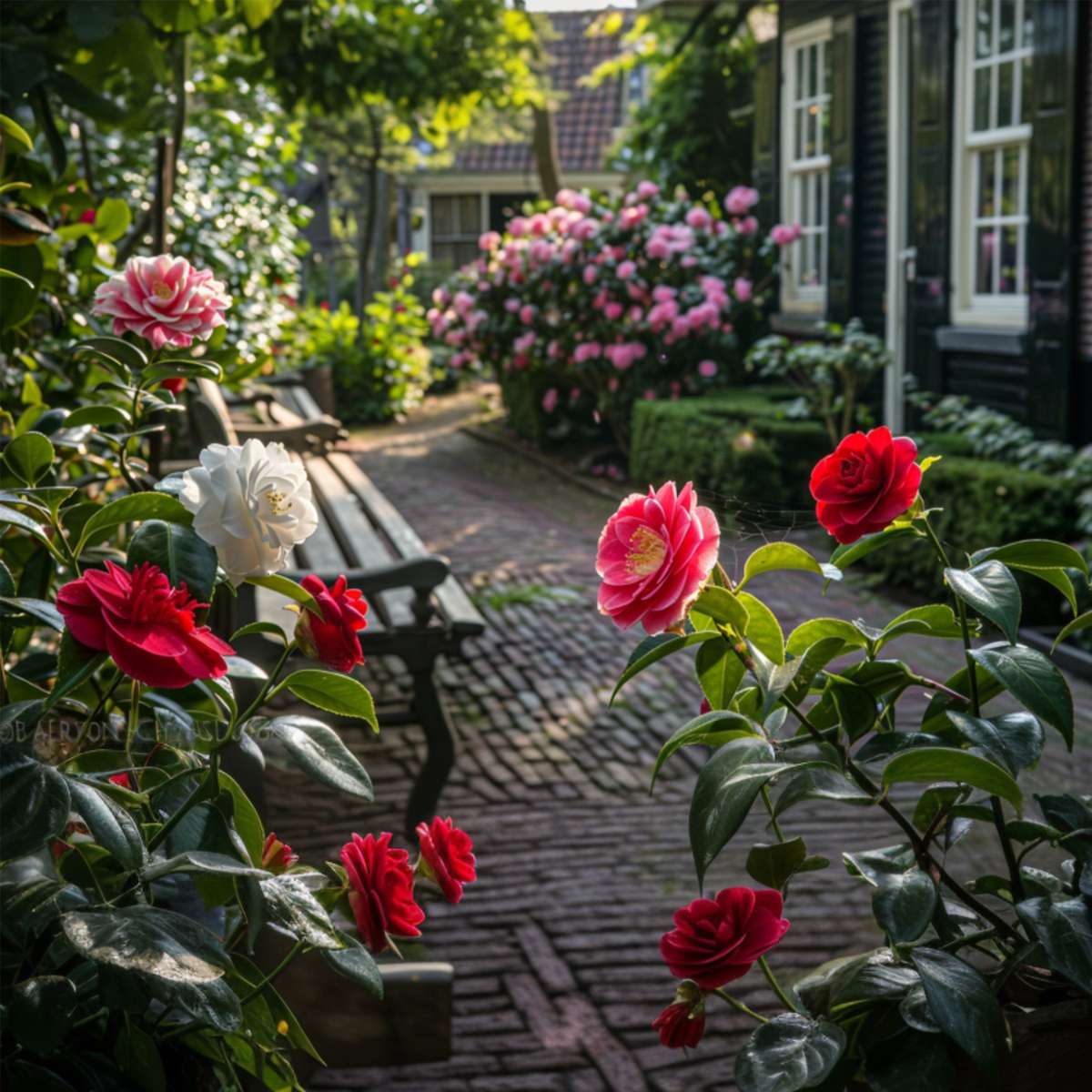 Camellia Japonica - Mix van 3 - Rozen - Rood, wit, roze