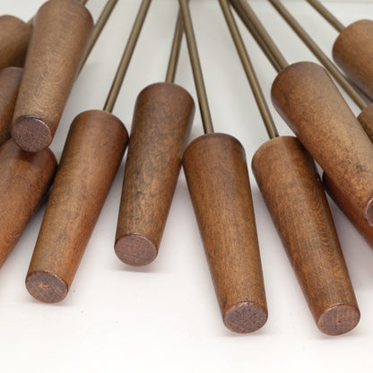 Large Wall clock 58cm - Silent - Wood/Stainless Steel - "Plug-Inn"