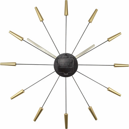 Vintage NeXtime Clocks silent wall clock, 58cm stainless steel Plug Inn design, modern and sleek home decor timepiece