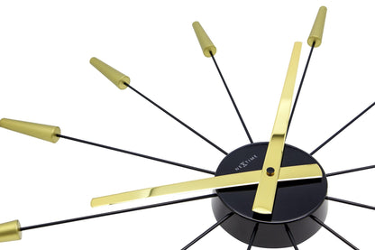 Vintage stainless steel Silent Wall Clock by NeXtime Clocks, 58cm diameter with a sleek Plug Inn design.