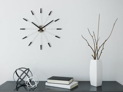 Vintage stainless steel Silent Wall Clock by NeXtime Clocks, 58cm diameter with a sleek Plug Inn design, modern and elegant.