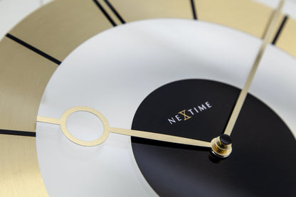 NeXtime Clocks Retro wall clock, 31 cm aluminum and glass with a vintage design, suitable for modern and classic interiors.