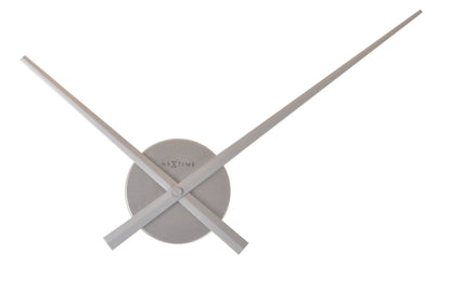 NeXtime Clocks aluminum wall clock, 48x3 cm, featuring black hands and numbered dial, modern design with small hour markers.