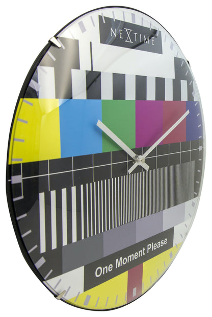 Wall clock -  35 cm  - Dome Glass -  'Testpage Dome'