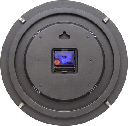 Wall clock -  35 cm  - Dome Glass - Glow-in-the-dark-  'Blue Moon dome'