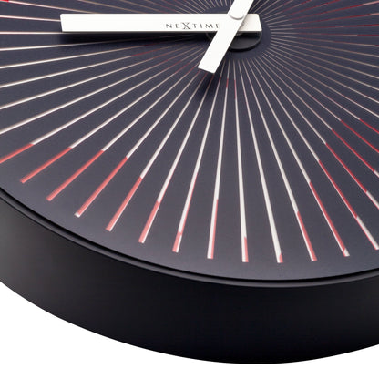 Wall clock-  30 cm - Plastic - Motion clock-  'Motion Star - Red'