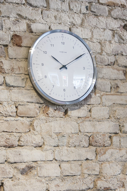 Wall clock-  33 cm - Metal - Dome Shaped Glass-  '60 Minutes'