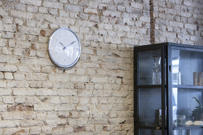 Wall clock-  33 cm - Metal - Dome Shaped Glass-  '60 Minutes'