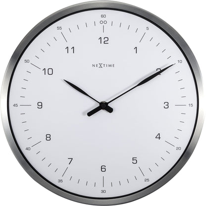 Wall clock-  33 cm - Metal - Dome Shaped Glass-  '60 Minutes'