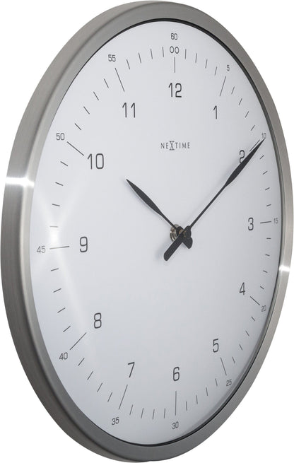 Wall clock-  33 cm - Metal - Dome Shaped Glass-  '60 Minutes'