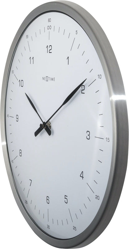 Wall clock-  33 cm - Metal - Dome Shaped Glass-  '60 Minutes'