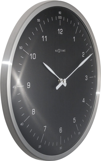 Wall clock-  33 cm - Metal - Dome Shaped Glass-  '60 Minutes'