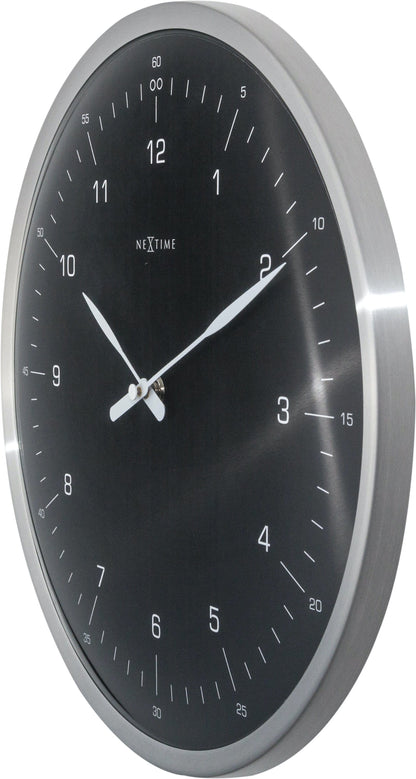 Wall clock-  33 cm - Metal - Dome Shaped Glass-  '60 Minutes'