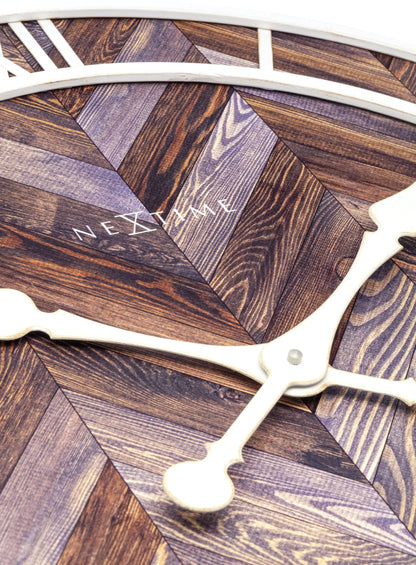 Wall clock -  58 cm - Wood/Metal - 'Roman Vintage'