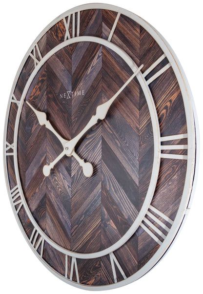 Wall clock -  58 cm - Wood/Metal - 'Roman Vintage'