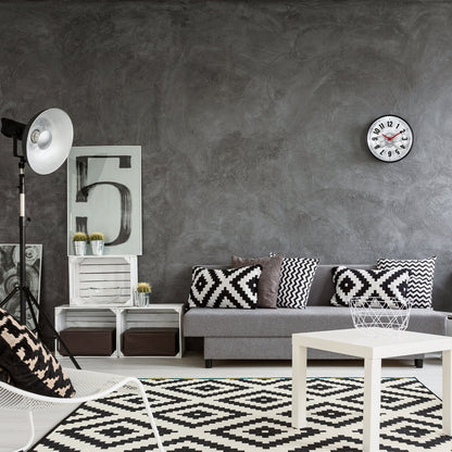 Modern Gear Clock With Moving Gears  -  36cm - Metal/Glass