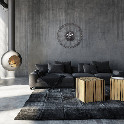 Roman Gear Clock XXL - 90.5cm -  Metal - Roman Gear Clock