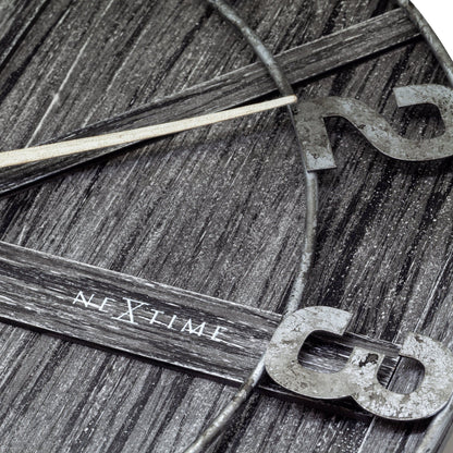 Large wall clock - 50cm - Silent - Wood - Metal - "York"