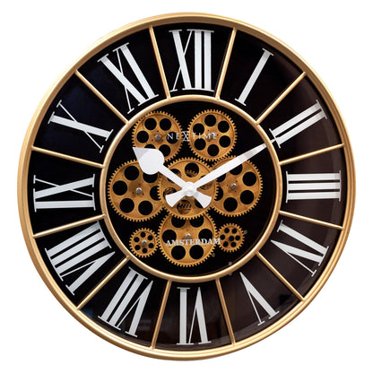 Moving Gear clock - Large Wall Clock - 50cm -  "William"