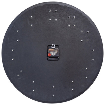 NeXtime wandklok van 50cm met stille werking, houten en metalen afwerking, model "Precious" aan de achterkant.