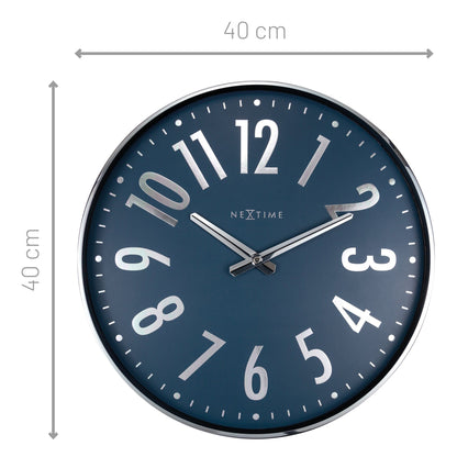 Wall clock 40cm - Silent - Metal - "Alchemy"