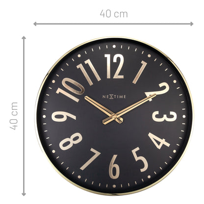 Wall clock 40cm - Silent - Metal - "Alchemy"