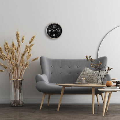 Wall clock 39cm - Silent - White - Metal - "Classic"