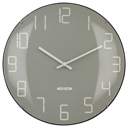 Wall Clock 35cm Domed Glass Lens - Silent - Glass -"Shade"