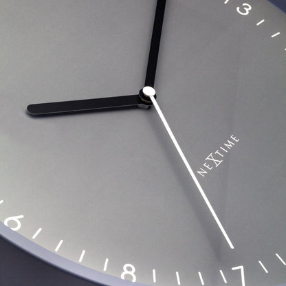 NeXtime Clocks Berlin wall clock, 30cm, silent aluminium design with modern numeric dial and sleek finish.
