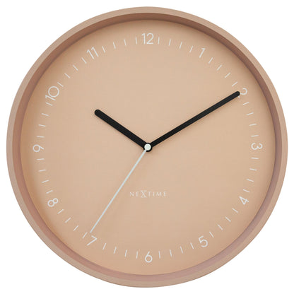 NeXtime Clocks Berlin wall clock, 30cm aluminium design, silent operation, front view showing sleek modern style.