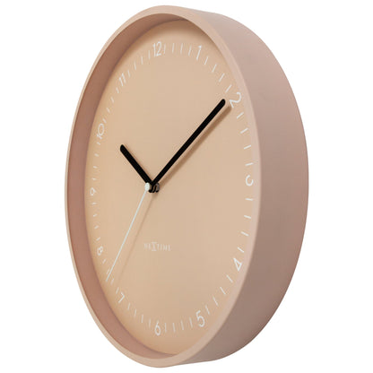 NeXtime Clocks Berlin 30cm silent aluminium wall clock showing the right side with a sleek modern design.