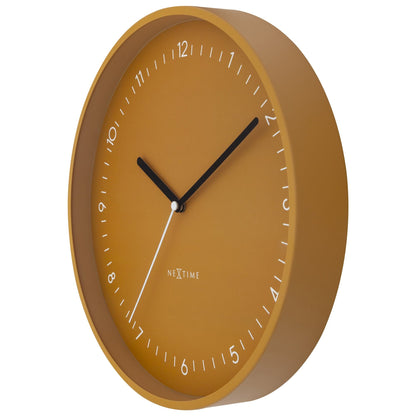 NeXtime Clocks Berlin wall clock, 30cm aluminium frame, silent movement, shown from right side in image 3305YL.
