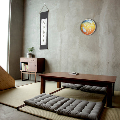 Wall clock 30cm - Silent - Multicolour - Plastic - "Feathers"